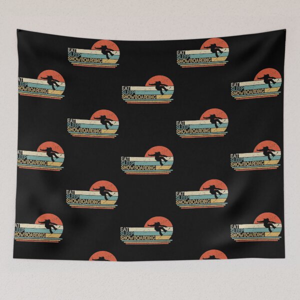 Item preview, Retro vintage Eat sleep Snowboarding designed and sold by SweetPea49.