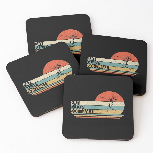 Item preview, Retro vintage Eat sleep Softball designed and sold by SweetPea49.