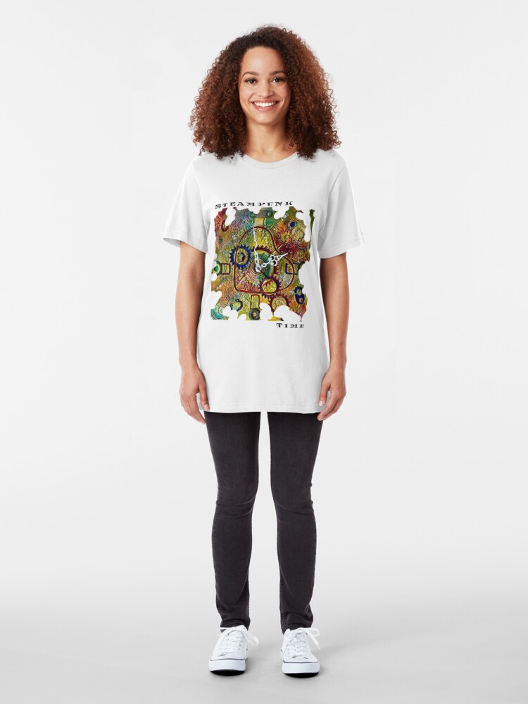 Alternate view of STEAMPUNK LOVE - STEAMPUNK TIME Slim Fit T-Shirt