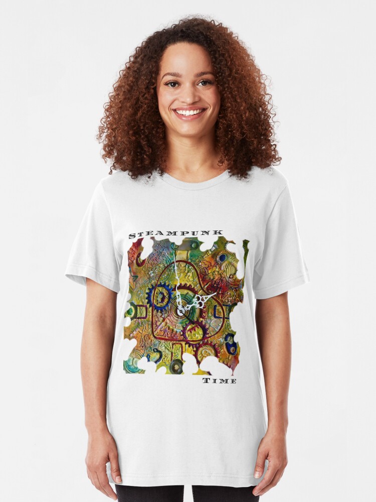 Alternate view of STEAMPUNK LOVE - STEAMPUNK TIME Slim Fit T-Shirt