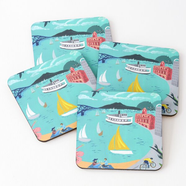 Item preview, Auckland Harbour New Zealand designed and sold by KiwiandKit.