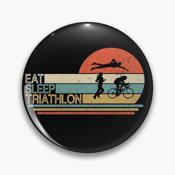Item preview, Retro vintage Eat sleep Triathlon designed and sold by SweetPea49.