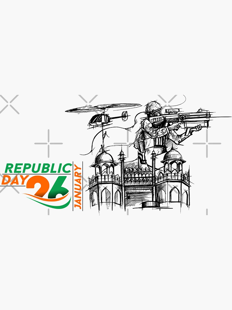 India Republic Day Vector Art PNG, India Indian Republic Day Of 26th January  Transparent Backgroung Free Vector Png, 26, 26th January, Indian PNG Image  For Free Download