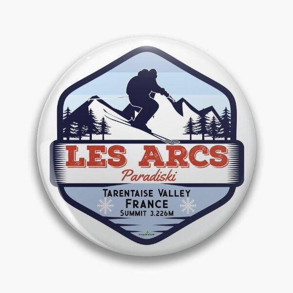 Item preview, Les Arcs Ski France Skiing Alps Sticker T-Shirt 02 designed and sold by OuterShellUK.