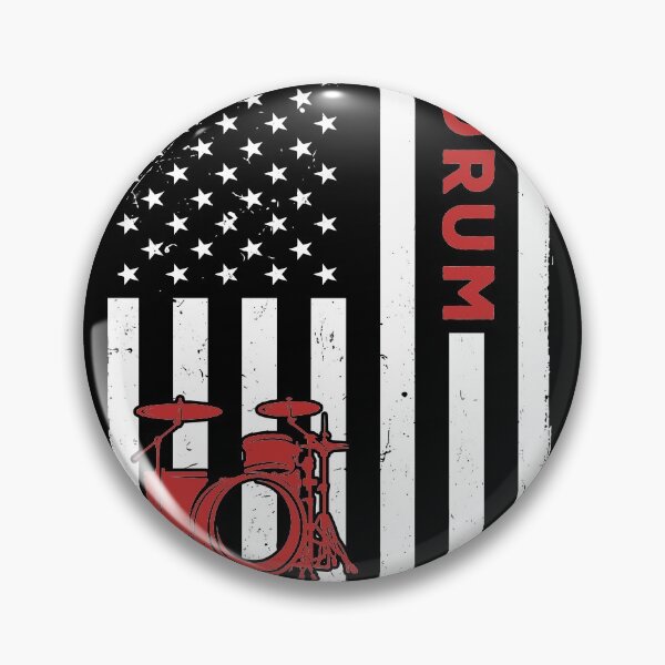 Item preview, Drum American Flag Retro designed and sold by SweetTea4U.