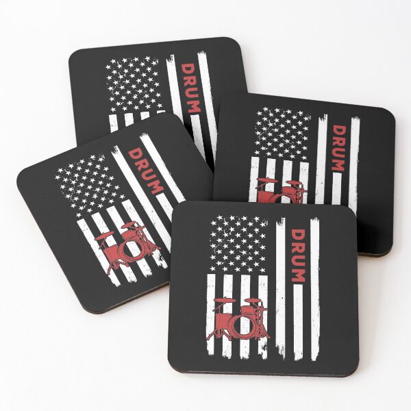 Item preview, Drum American Flag Retro designed and sold by SweetTea4U.