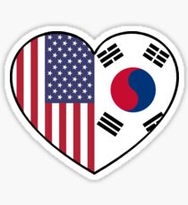 USA & South Korea Sticker
