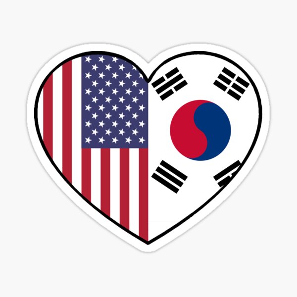 USA & South Korea Sticker