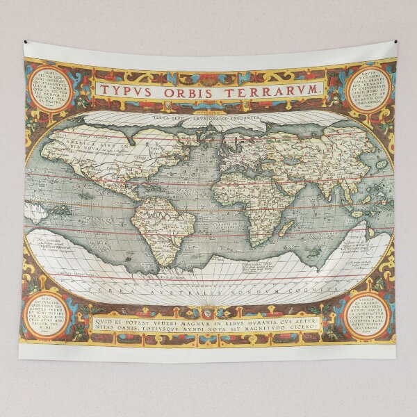 Item preview, Map Print: Typus orbis terrarum (1587–1595) by Abraham Ortelius. Original From The New York Public Library. designed and sold by vintagemapstore.