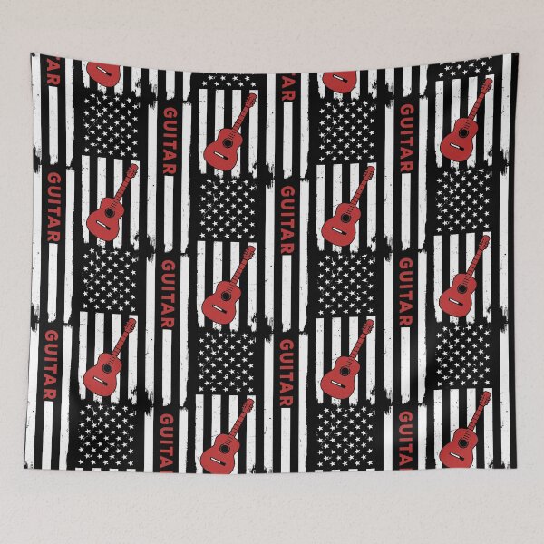 Item preview, Guitar American Flag Retro designed and sold by SweetTea4U.