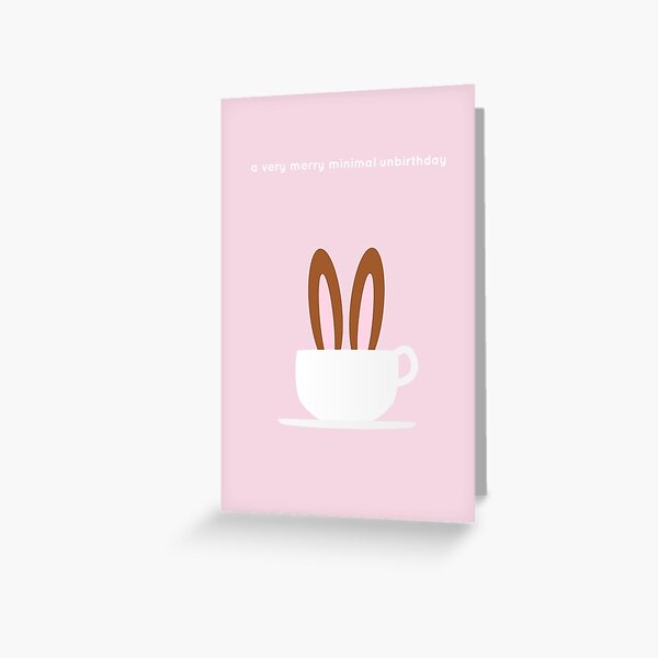 a very merry minimal unbirthday Greeting Card