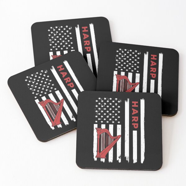 Item preview, Harp American Flag Retro designed and sold by SweetTea4U.