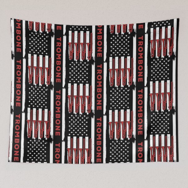 Item preview, Trombone  American Flag Retro designed and sold by SweetTea4U.