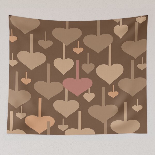 Item preview, Hanging Hearts  Pattern 04Throw Pillow designed and sold by blueocan.