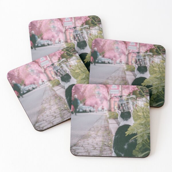 Item preview, Cat with cherry trees designed and sold by Janinapohl.