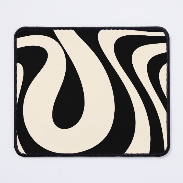 Item preview, Too Groovy Retro Mod Abstract Pattern in Black and Almond Cream designed and sold by kierkegaard.