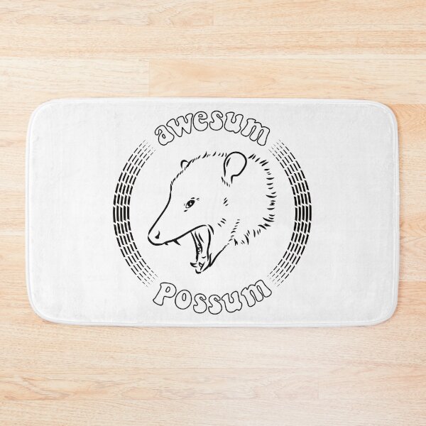 Item preview, 'Awesum Possum' opossum line drawing designed and sold by Happy Puppy Print On Demand.