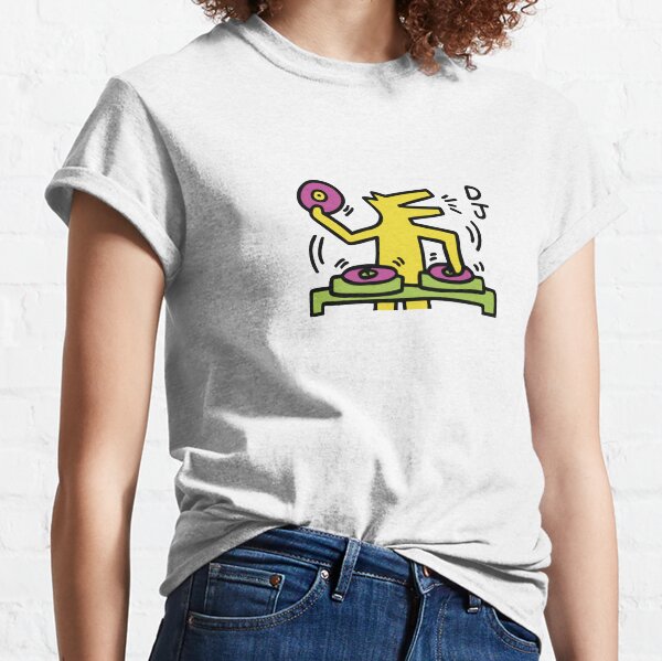 T-Shirt DJ Chien - Keith Haring - Pop Art T-shirt classique
