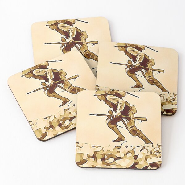 Item preview, A WW2 Marine advances under Japanese fire on Okinawa in 1945. (Digitally enhanced by WatermarkNZ Press) designed and sold by CristalleLisa.