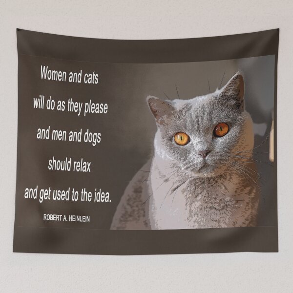 Item preview, Robert A. Heinlein Cats and Dogs Quote designed and sold by Astralia.