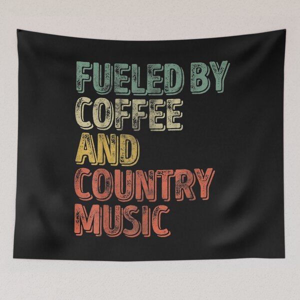 Artikelvorschau, Funny Coffee Lover Shirt Fueled By Coffee And Country Music T-Shirt entworfen und verkauft von Anthony-Wilson.