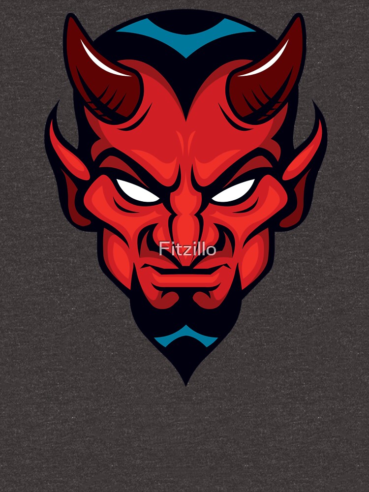 "Red Devil Head" Pullover Hoodie for Sale by Fitzillo Redbubble