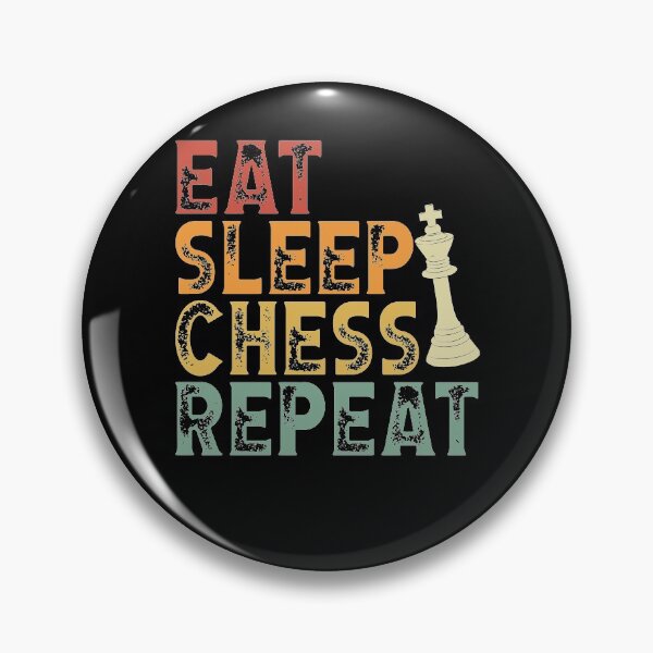 Item preview, Eat sleep chess repeat retro designed and sold by MB9043.