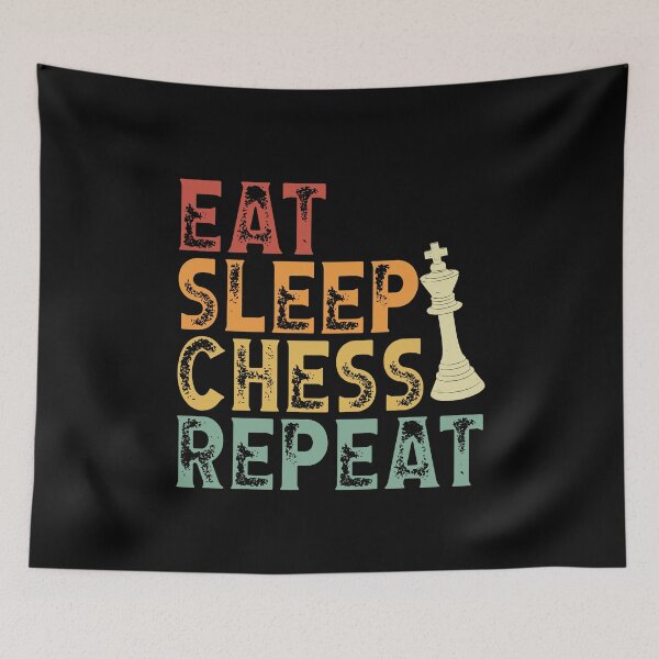 Item preview, Eat sleep chess repeat retro designed and sold by MB9043.