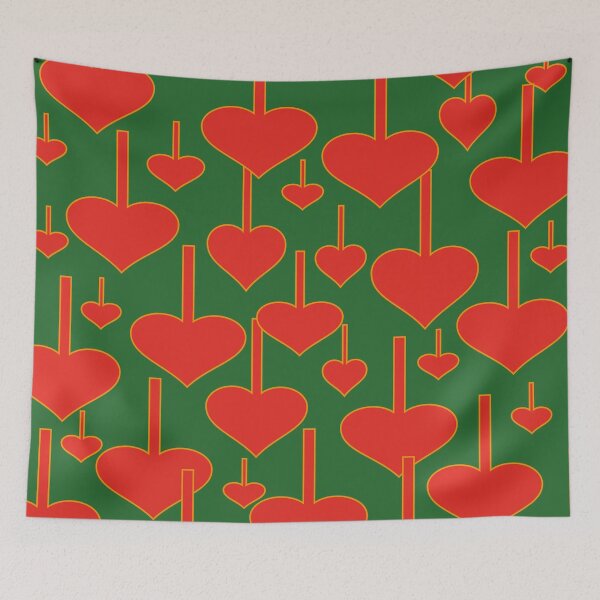 Item preview, Hanging Hearts  Pattern 12 Throw Pillow designed and sold by blueocan.