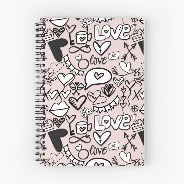 Item preview, Valentine's Day Love, Romance Doodle Pattern designed and sold by linime1984.