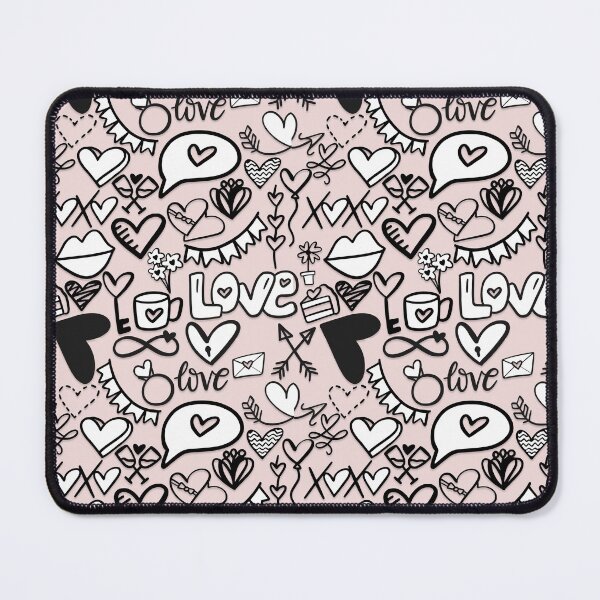 Item preview, Valentine's Day Love, Romance Doodle Pattern designed and sold by linime1984.
