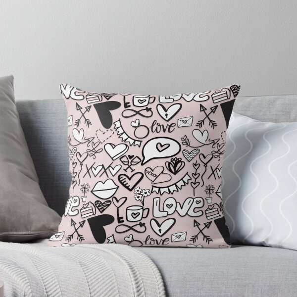 Item preview, Valentine's Day Love, Romance Doodle Pattern designed and sold by linime1984.