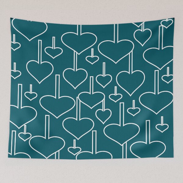 Item preview, Hanging Hearts  Pattern 13 Throw Pillow designed and sold by blueocan.