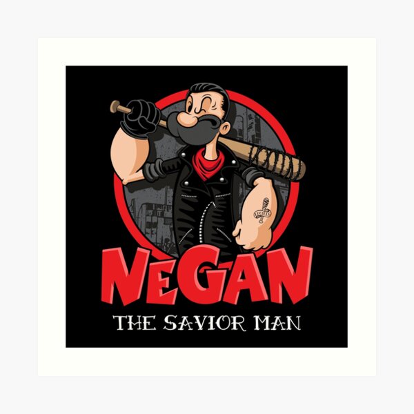The Walking Dead Little Pigs Negan Art Print By Thedael Redbubble