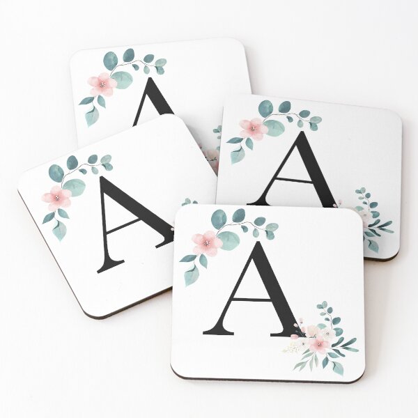 Item preview, A - Watercolor Floral designed and sold by Monograms Ultd.