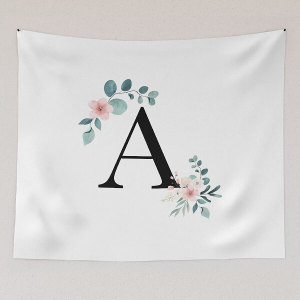 Item preview, A - Watercolor Floral designed and sold by Monograms Ultd.
