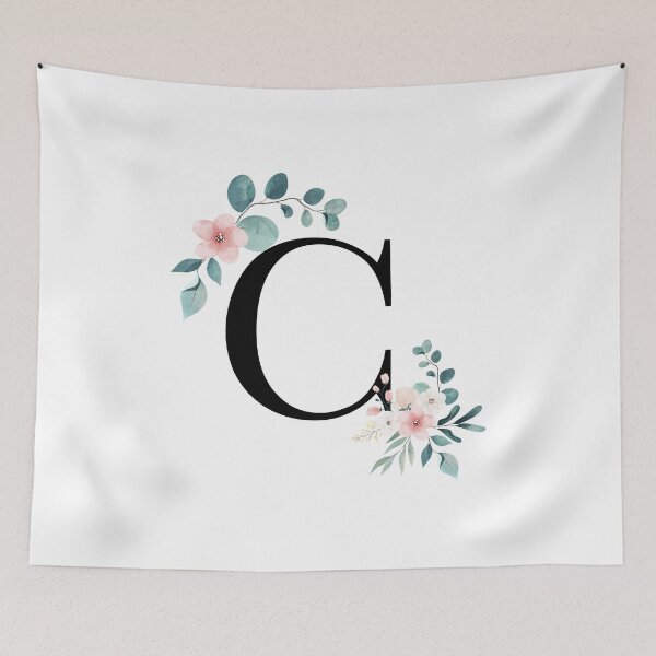 Item preview, C - Watercolor Floral designed and sold by Monograms Ultd.