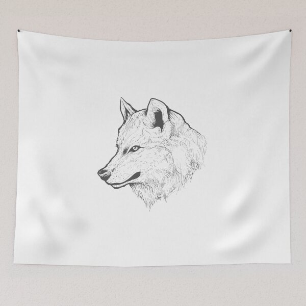 Item preview, wolf head drawing designed and sold by JAG2B.
