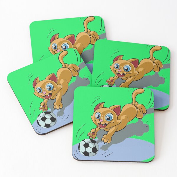 Artikelvorschau, Katze spielt mit Fußball entworfen und verkauft von Global  Designs.