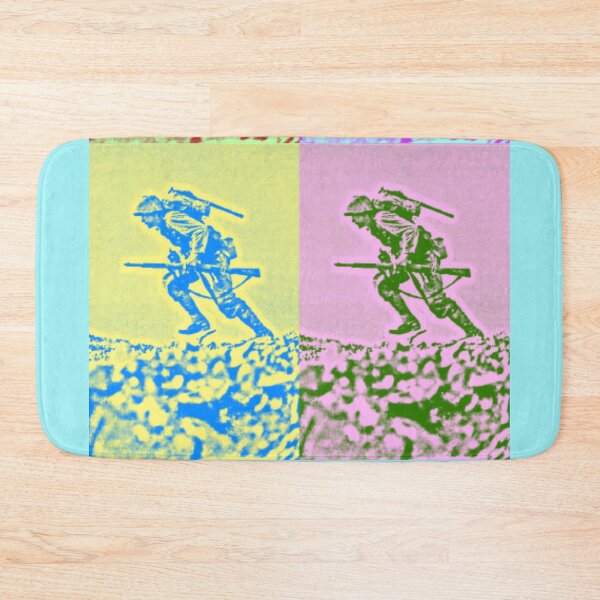 Item preview, An heroic WWII marine under fire rendered in pop art Warhol style  designed and sold by CristalleLisa.