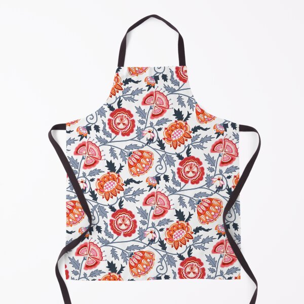 Item preview, Modern Indian Chintz - Orange, Reds & Grey Blue designed and sold by TigaTiga.
