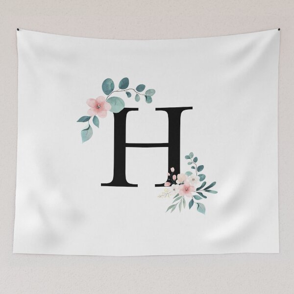 Item preview, H - Watercolor Floral designed and sold by Monograms Ultd.