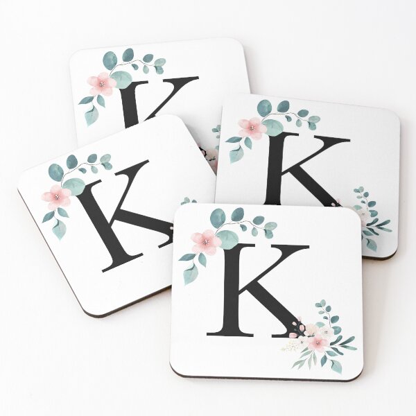 Item preview, K - Watercolor Floral designed and sold by Monograms Ultd.