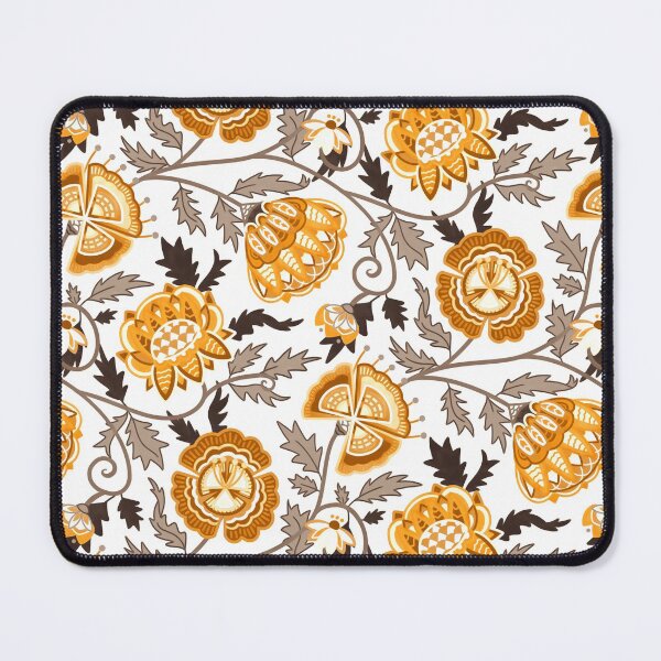 Item preview, Modern Indian Chintz - Yellow Grey designed and sold by TigaTiga.