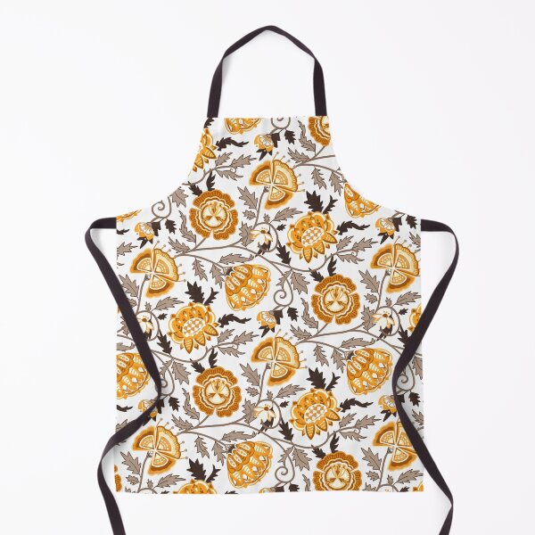 Item preview, Modern Indian Chintz - Yellow Grey designed and sold by TigaTiga.