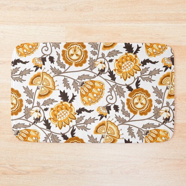 Item preview, Modern Indian Chintz - Yellow Grey designed and sold by TigaTiga.