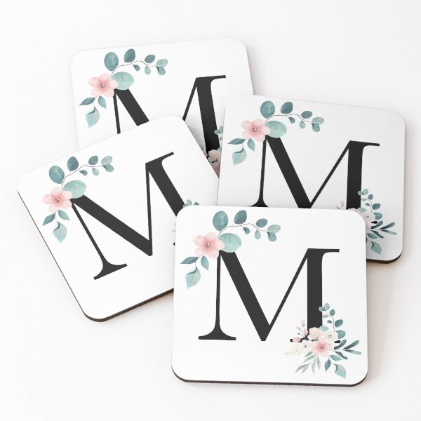 Item preview, M - Watercolor Floral designed and sold by Monograms Ultd.