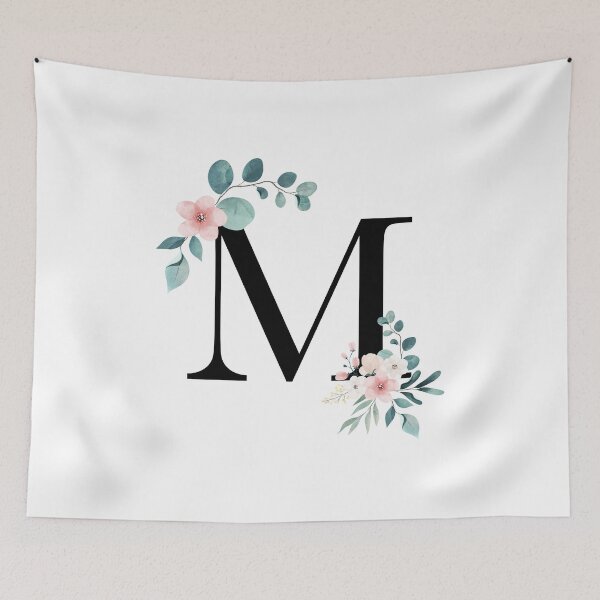 Item preview, M - Watercolor Floral designed and sold by Monograms Ultd.