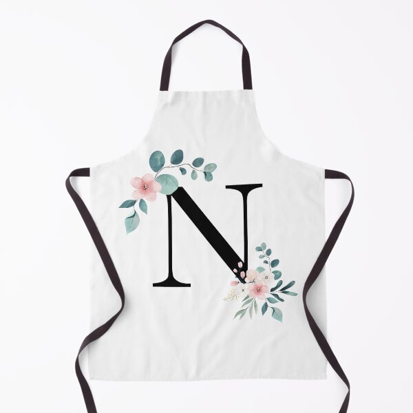 Item preview, N - Watercolor Floral designed and sold by Monograms Ultd.