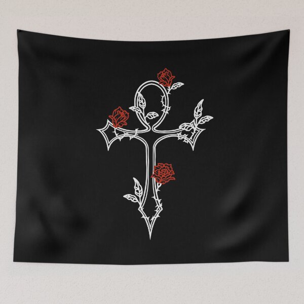 Item preview, Gothic and Egyptian Symbol Ankh With Red Roses Goth designed and sold by FalkDania.